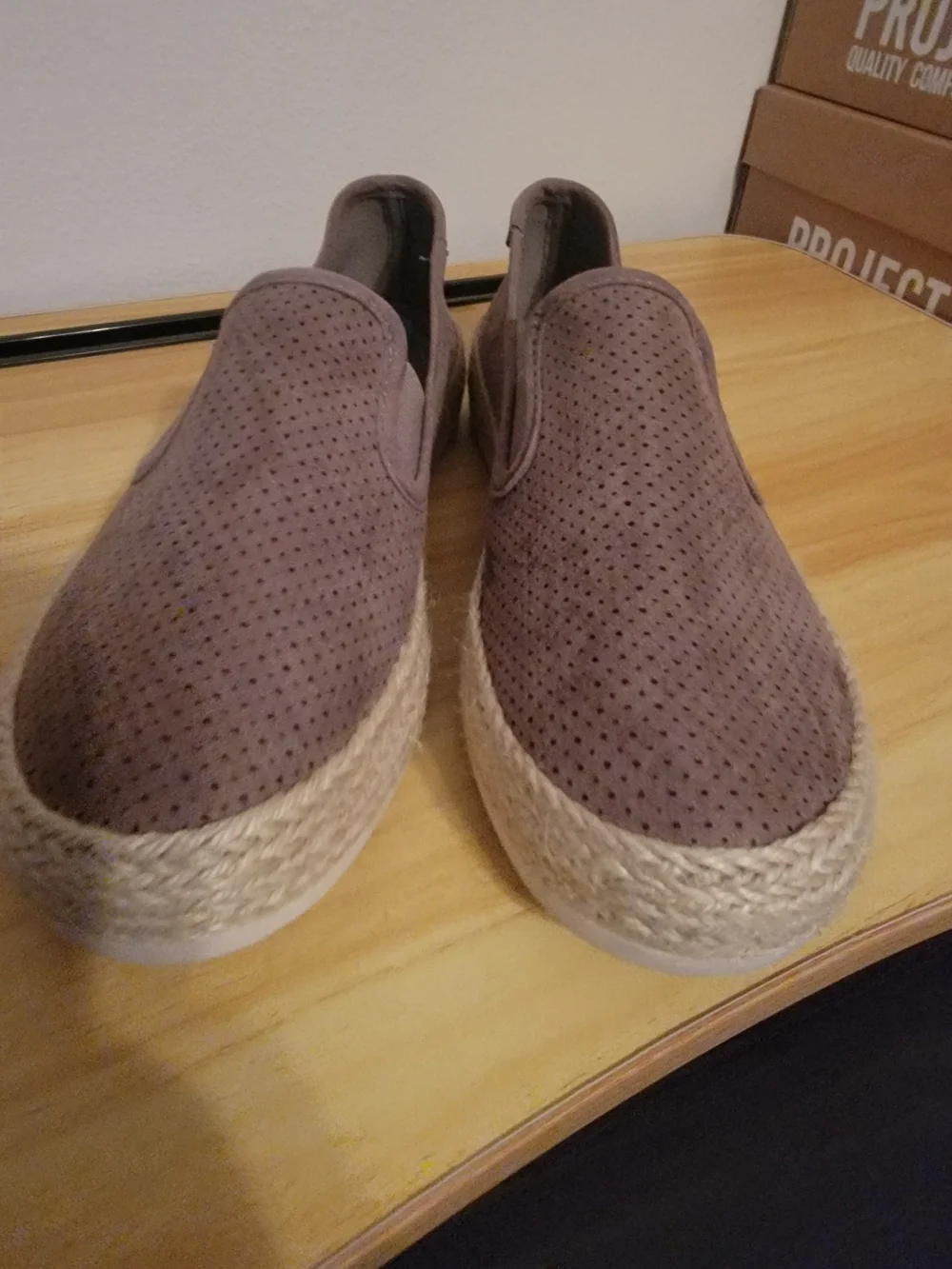 Esprit Women's Taupe Suede Slip-On Espadrilles